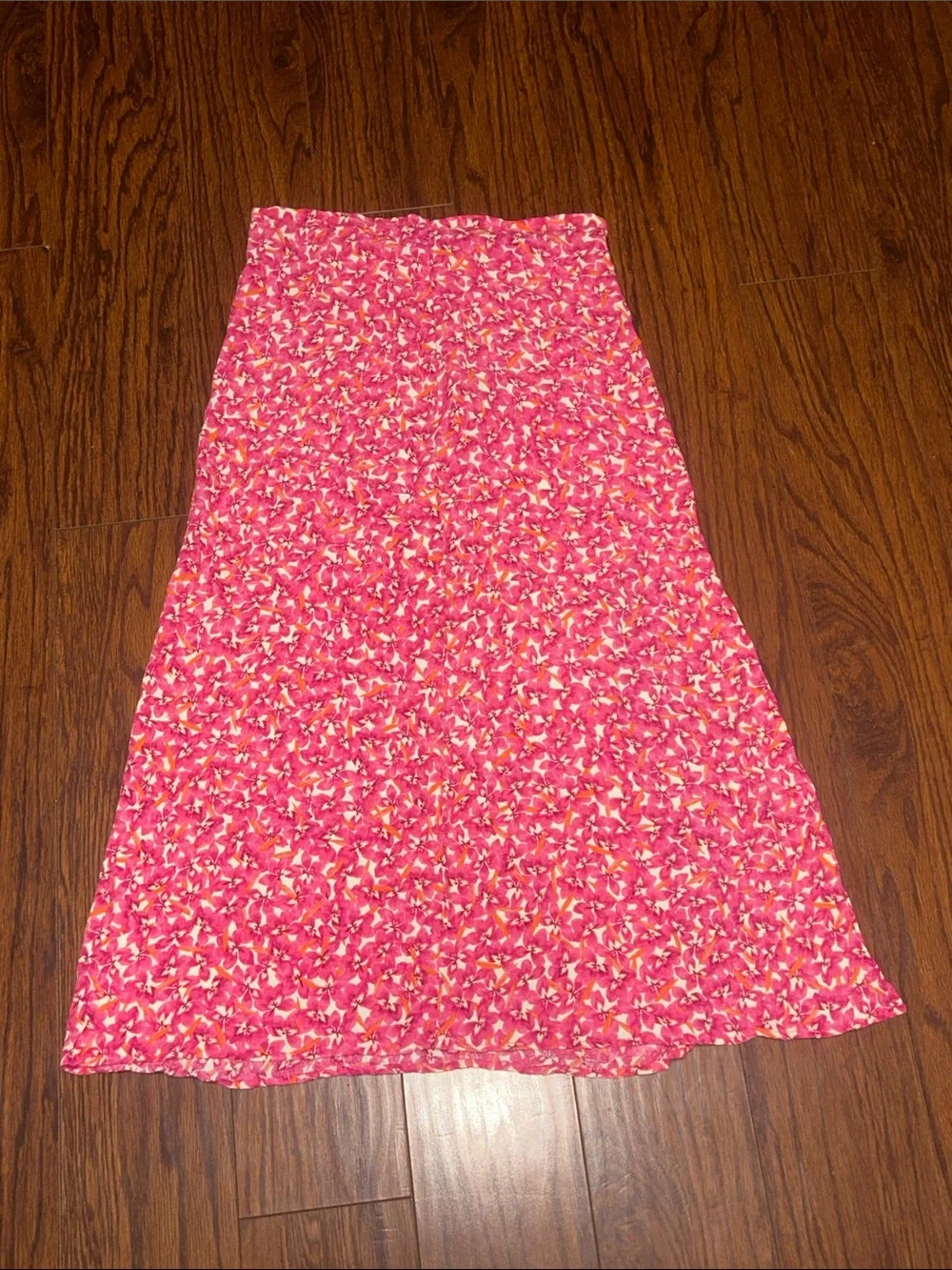 H&M Pink Floral Maxi Skirt